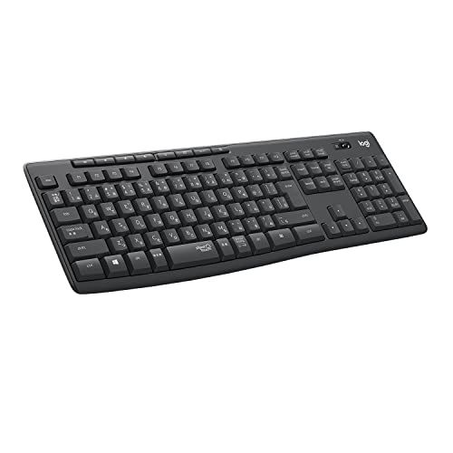 ロジクール ワイヤレスキーボード K295GP 静音 耐水 キーボード 無線 Unifying K295 windows chrome グラファイト 国内正規品ma b0169c33