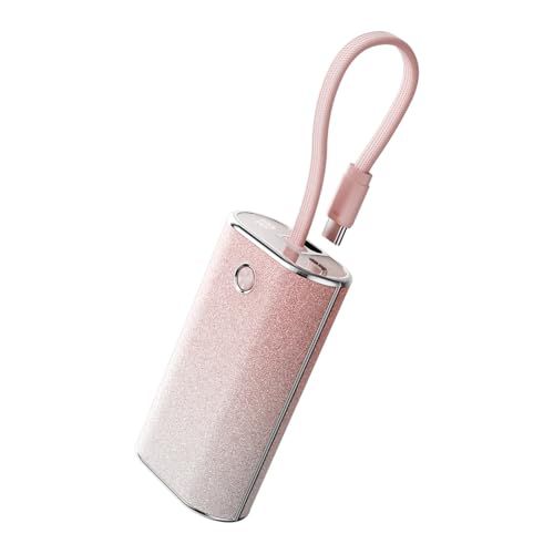 iWALK タイプc 【2025年新登場・きらめく可愛いモバイル充電器・10000mah 大容量】 22.5W急速充電 もばじゅう 小型 軽量 USB-C ケーブル一体型 ストラップとして使える コンパクト 機内持ち込み可 プレゼントとしても c22909a3