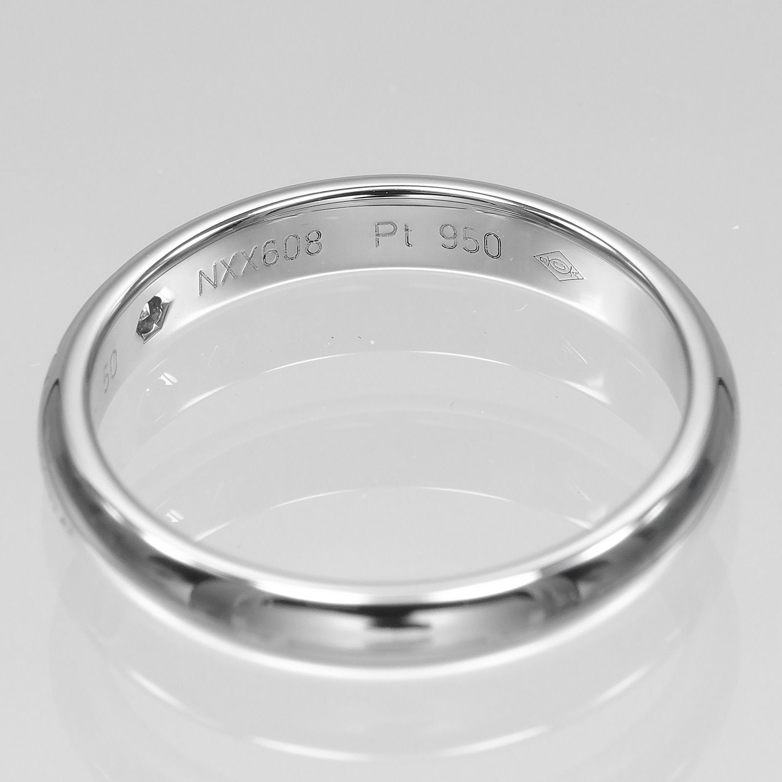 CARTIER】カルティエ Cドゥ エングレーブド 3mm Pt950プラチナ 