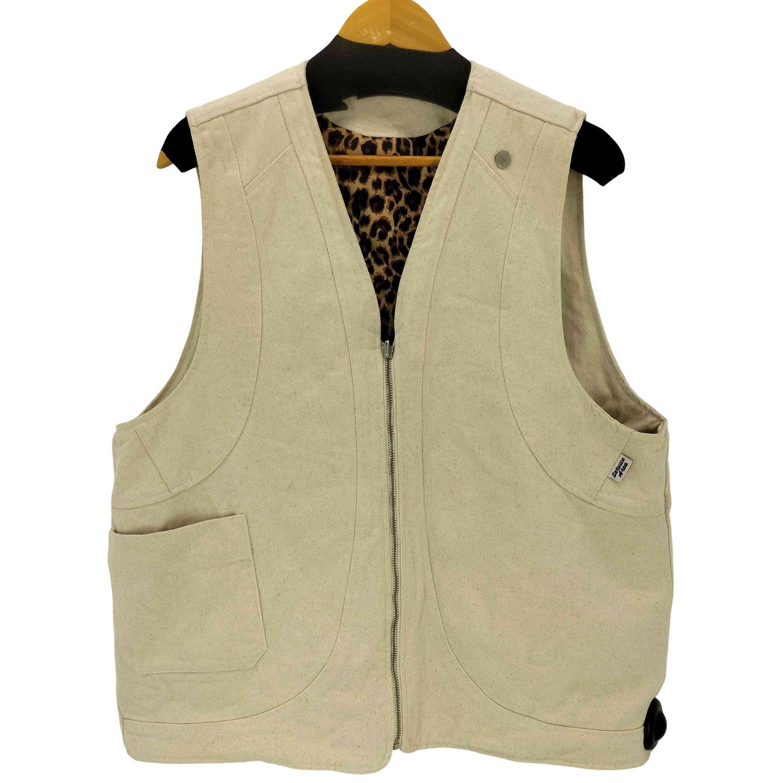 ユーズドフルギ USED古着 {{SERVICE AREA}}Reversible Vest Cream メンズ 表記無