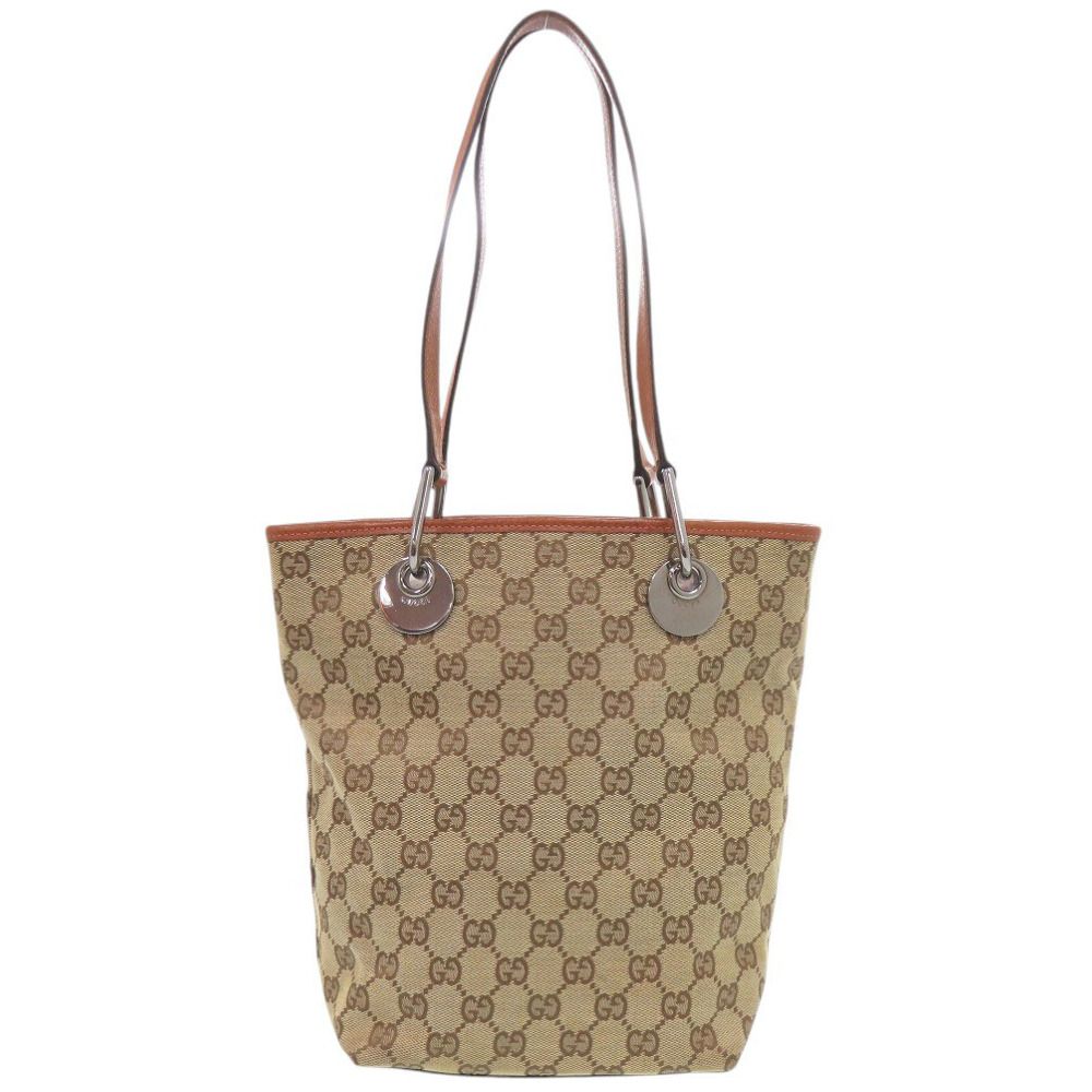 グッチ 120840 GGキャンバス/レザー ベージュ トートバッグ 0437 GUCCI
