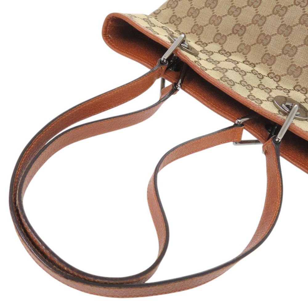 グッチ 120840 GGキャンバス/レザー ベージュ トートバッグ 0437 GUCCI