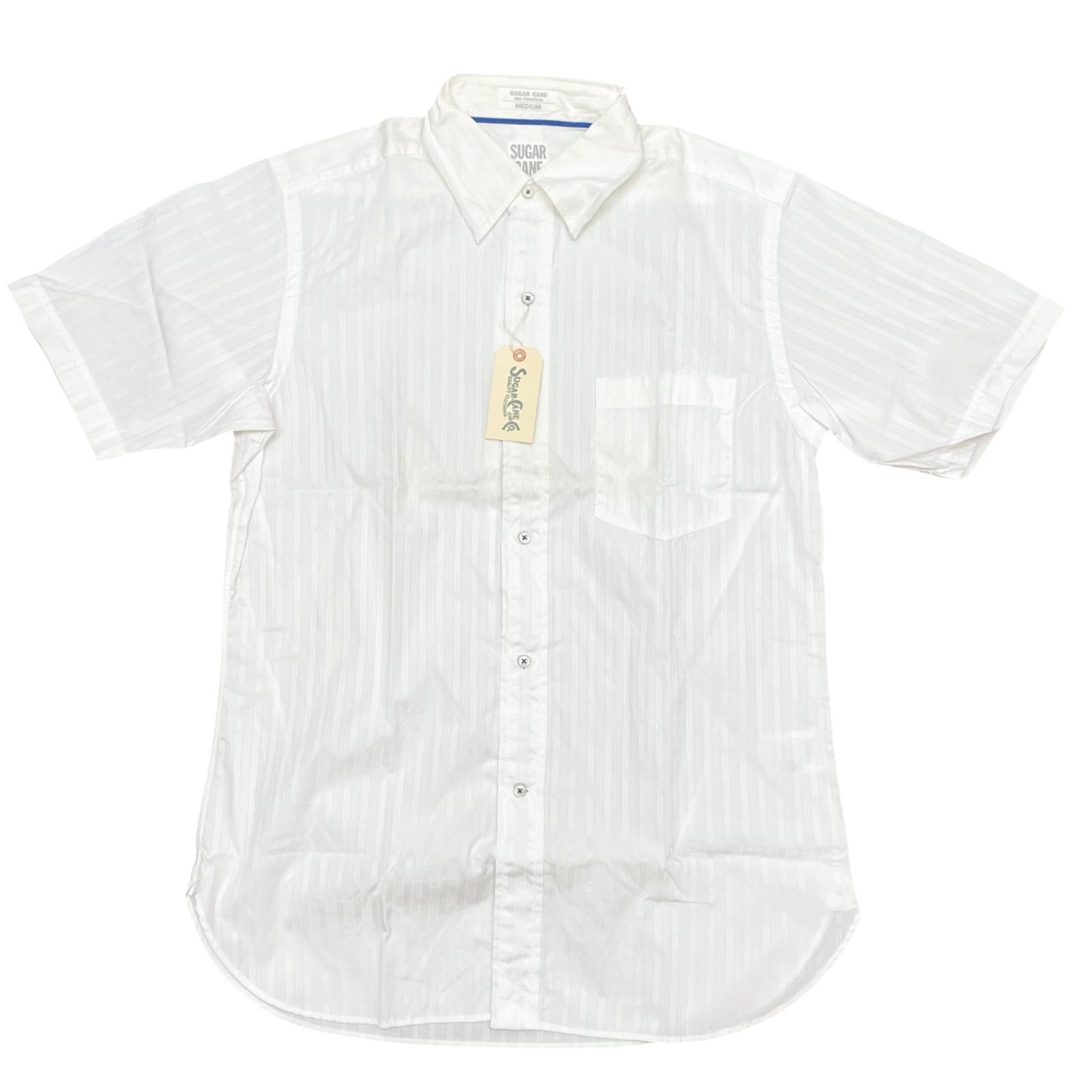 未使用品 Mサイズ SUGAR CANE SC32754 シュガーケーン ドビーストライプ シャツ 襟ワイヤー入り
