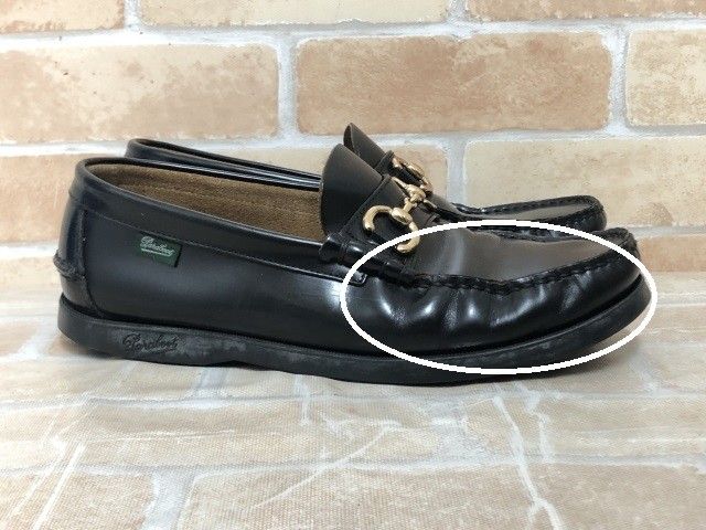 中古】 Paraboot パラブーツ ピットローファー ブラック UK6.5