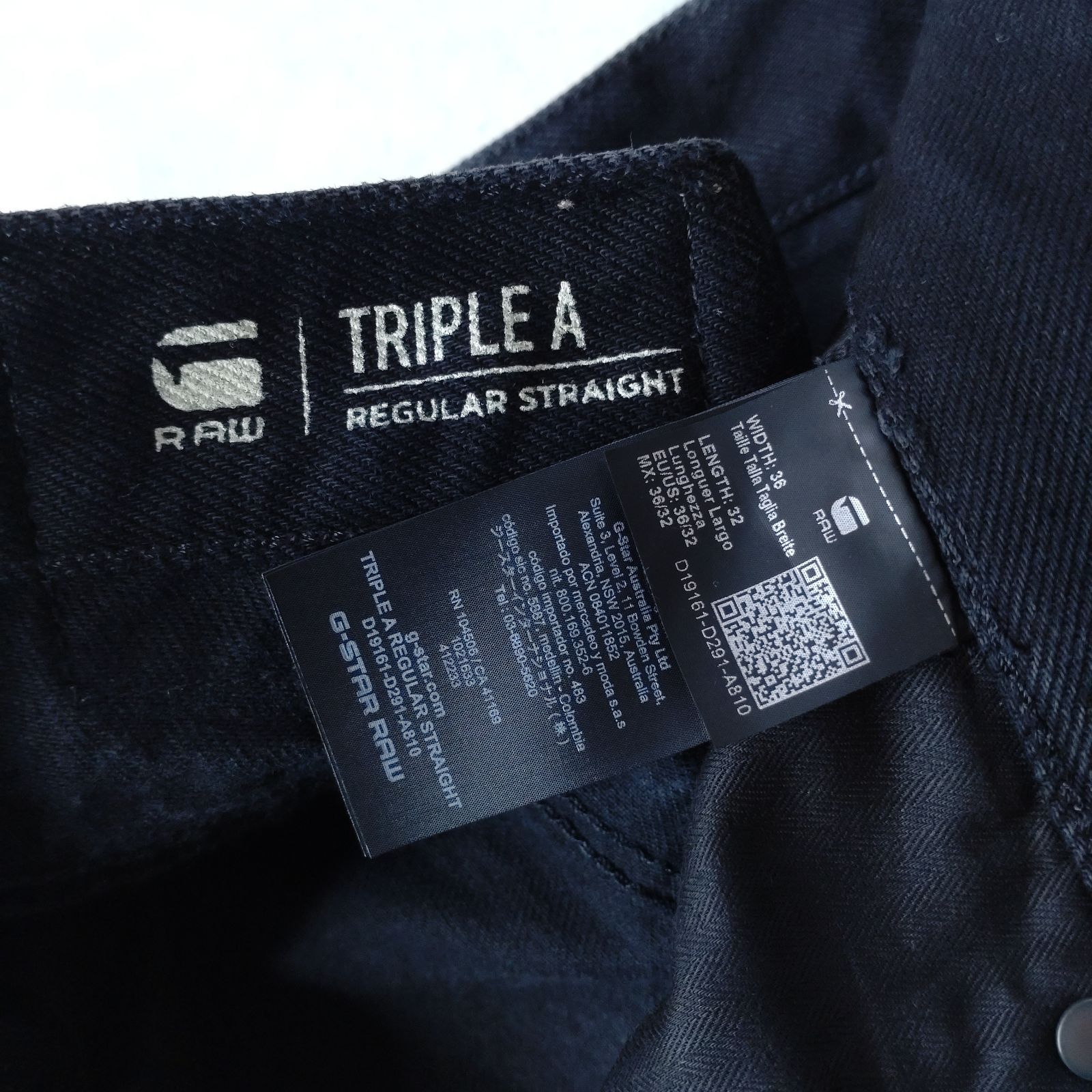 □古着 G-STAR RAW ジースターロゥ TRIPLE A REGULAR STRAIGHT 