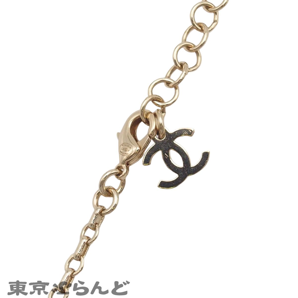 シャネル CHANEL ネックレス ココマーク シルバーxゴールド メタル 