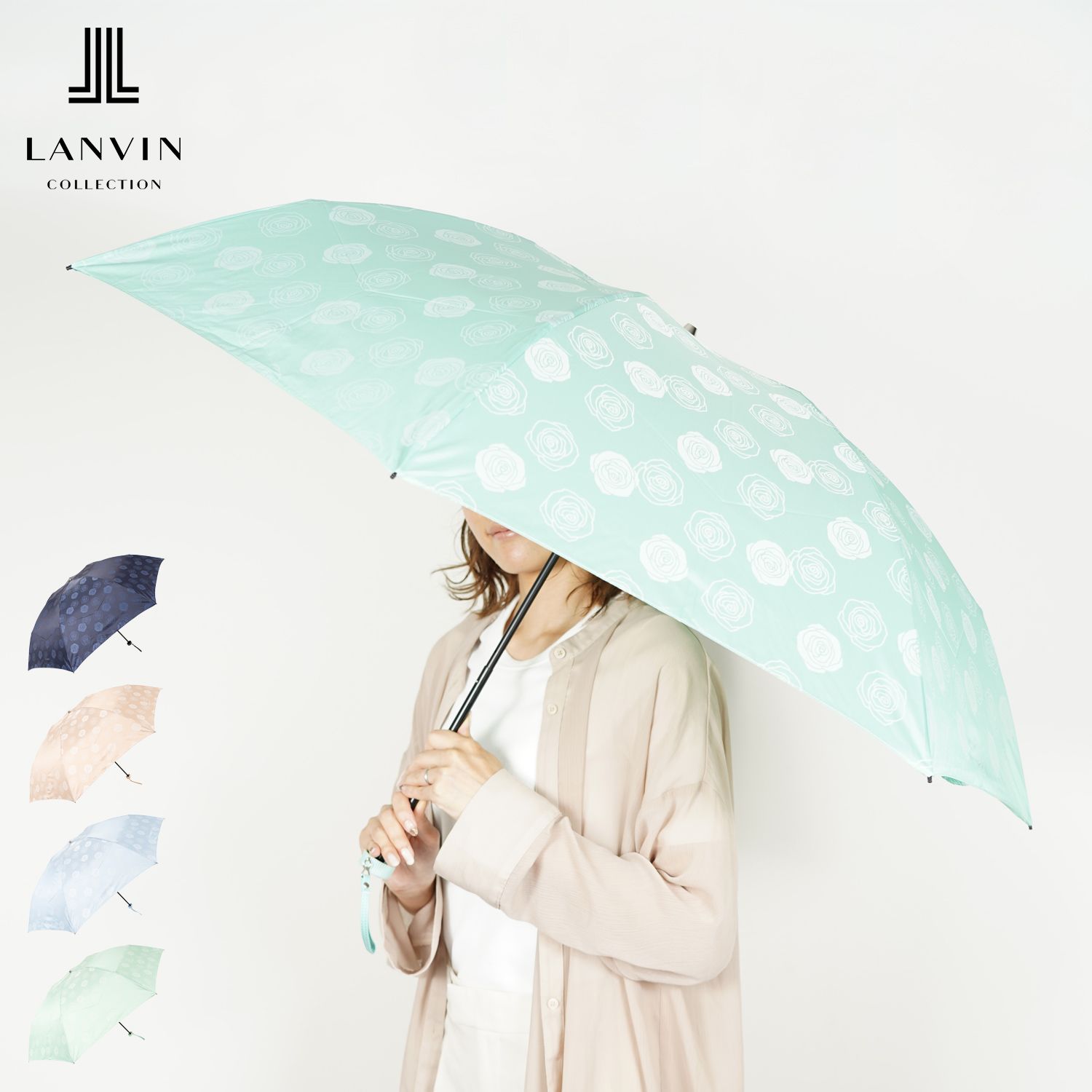 ランバン コレクション LANVIN COLLECTION 雨傘 折りたたみ ミニ レディース 60cm 軽量 0113-02