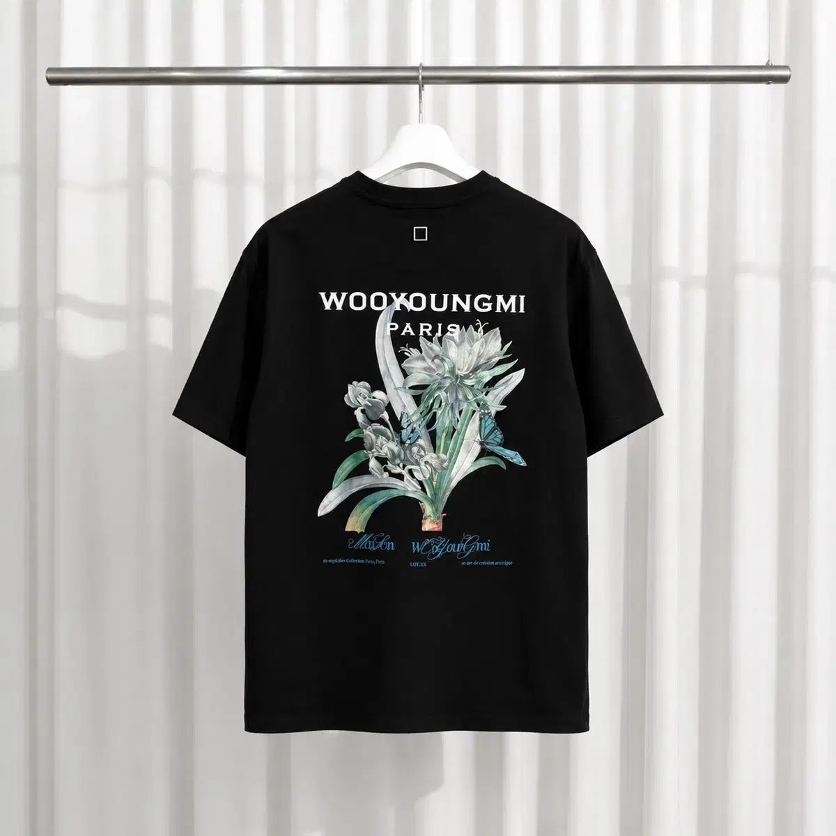 WOOYOUNGMI ウーヨンミ フラワー プリント バックロゴ 半袖 Tシャツ