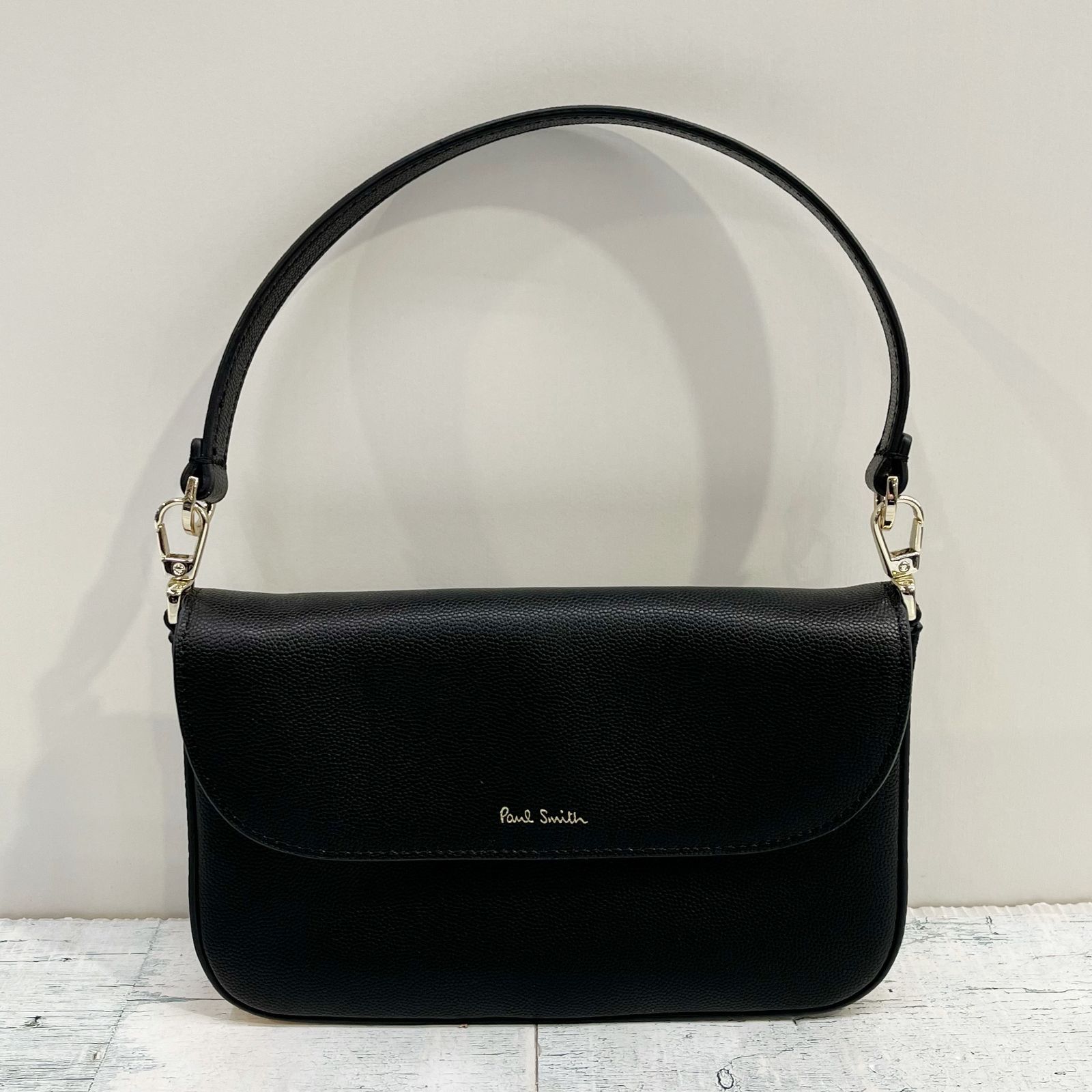 Paul Smith ポールスミス レザー ハンド バッグ クラッチ ブラック 黒 