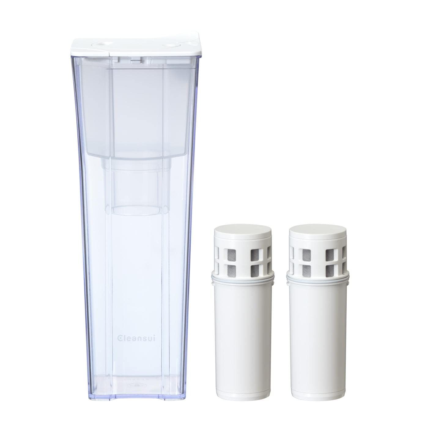 クリンスイ 浄水器 ポット型【メーカー純正品 日本製】カートリッジ計2個入り [本体CP012W-WT] ろ過水容量: 0.9L 全容量:1.35L コンパクトモデル CPC5Z-AZ PFOS/PFOA 有機フッ素化合物 除去t
