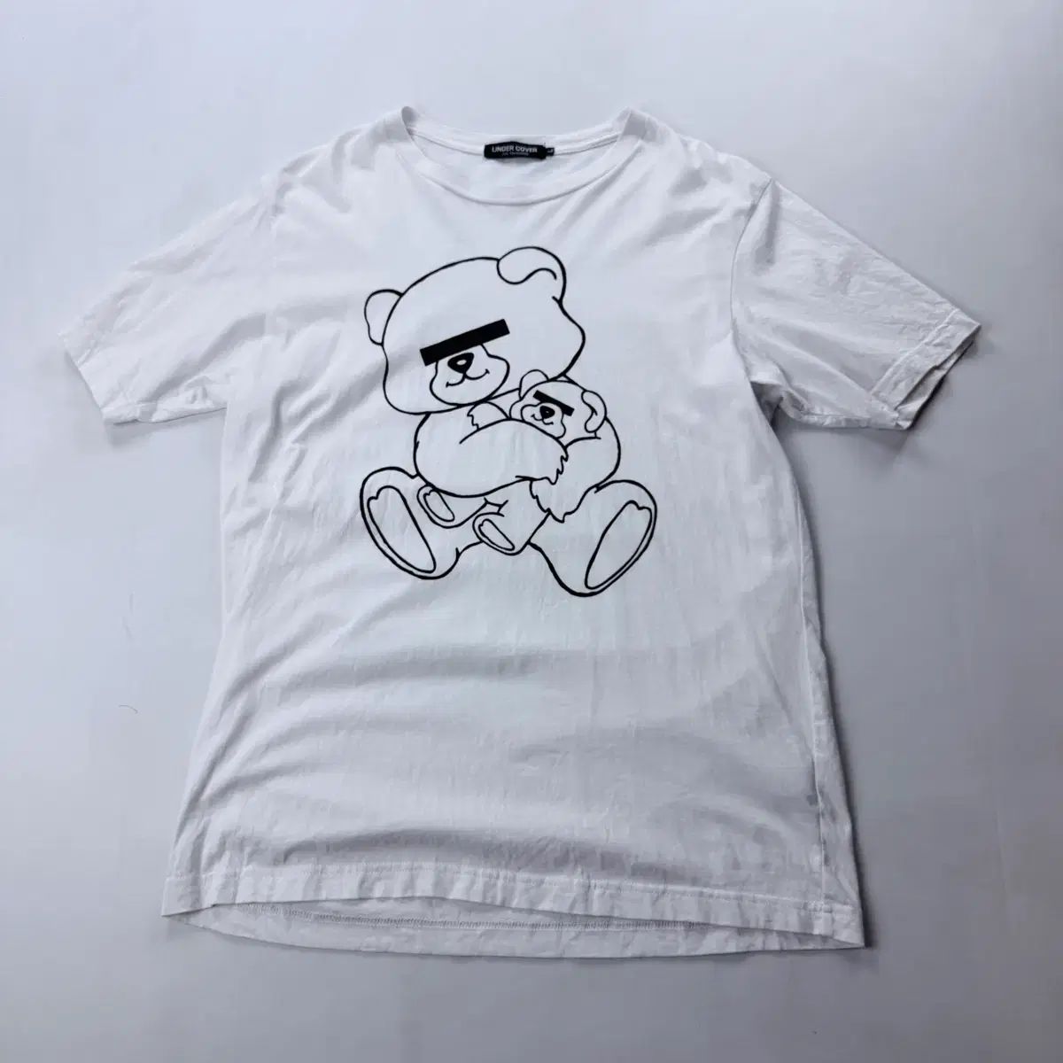 アンダーカバー クマ プリンティング 半袖 Tシャツ 白