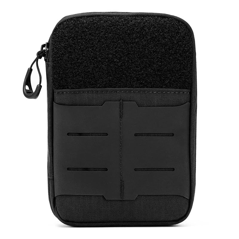 【新品】 TACTICAL GEEK Block E2.0 EDCコンパクトウエストポケットポーチ、DIYパッチエリア付き小型ポケットオーガナイザー、マルチツール用多目的モールツールポーチ、ナイロンデイリーユーティリティツールオーガナイザーバッグ、ブラック