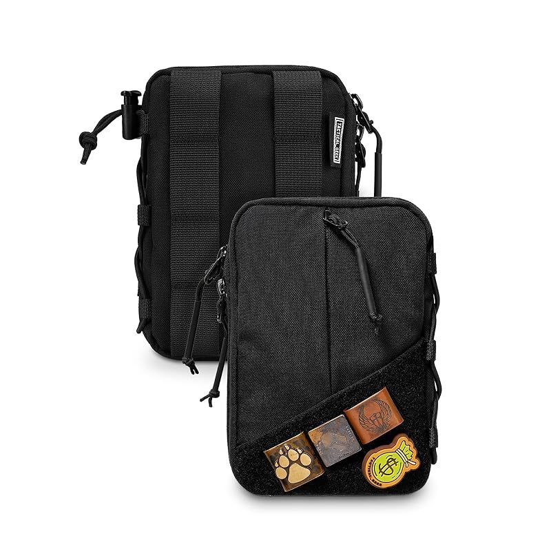 【新品】 TACTICAL GEEK Block E EDCコンパクトウエストポケットポーチ、男性用EDCポーチオーガナイザー、マルチパーパスMolleツールポーチ、DIYパッチエリア付き小型ポケットオーガナイザー、デイリーユーティリティツールオーガナイザーバ
