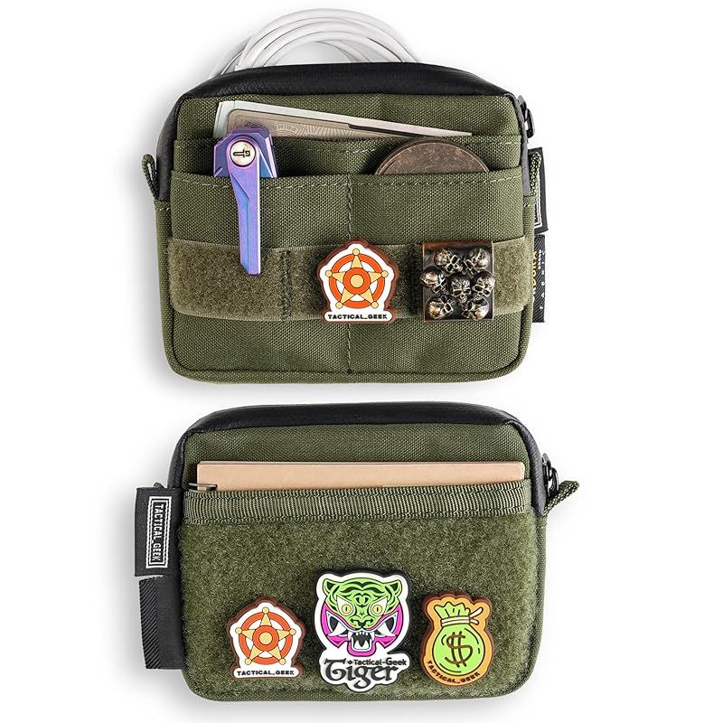 【新品】 TACTICAL GEEK Storage A3 EDCミニポーチ 小型ツールポケットオーガナイザー MOLLE ポーチ メンズ デイリーギア ナイロン 小銭入れ 多目的コンパクトバッグアクセサリー 緑