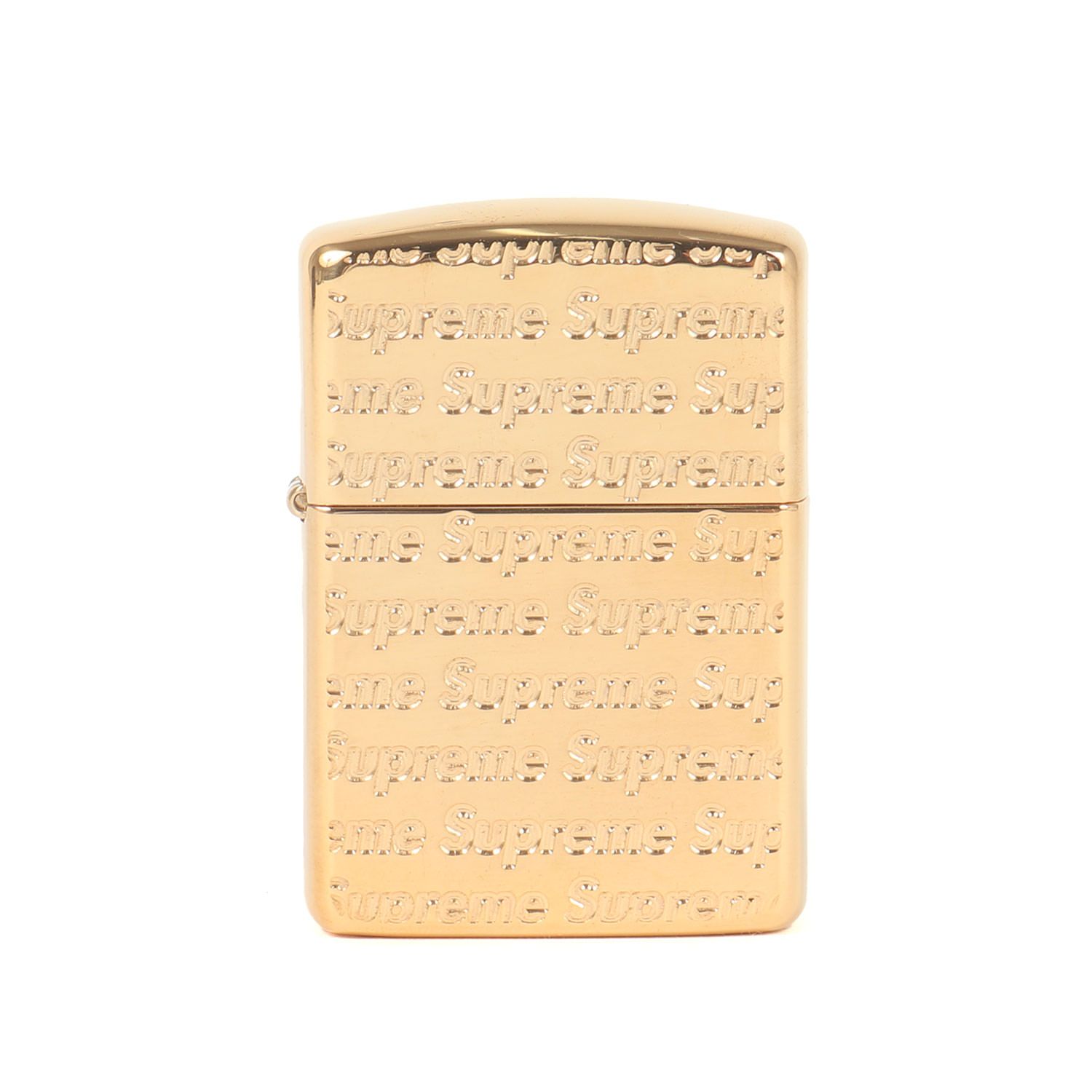 【新品】Supreme シュプリーム | 22AW Zippo ブランドロゴ型押し ジッポ ライター (Repeat Engraved Zippo) | ゴールド | ブランド ファッション アイテム 小物