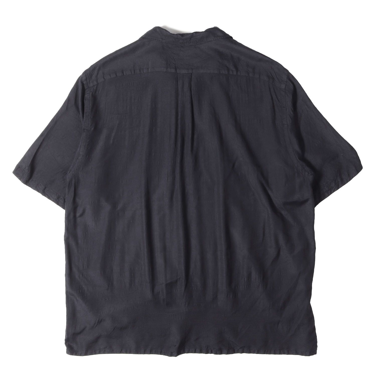 美品 COMOLI コモリシャツ サイズ4 ネイビー COMOLI コモリ シャツ ネイビー 紺 サイズ:4 | 24SS ウールシルク 半袖