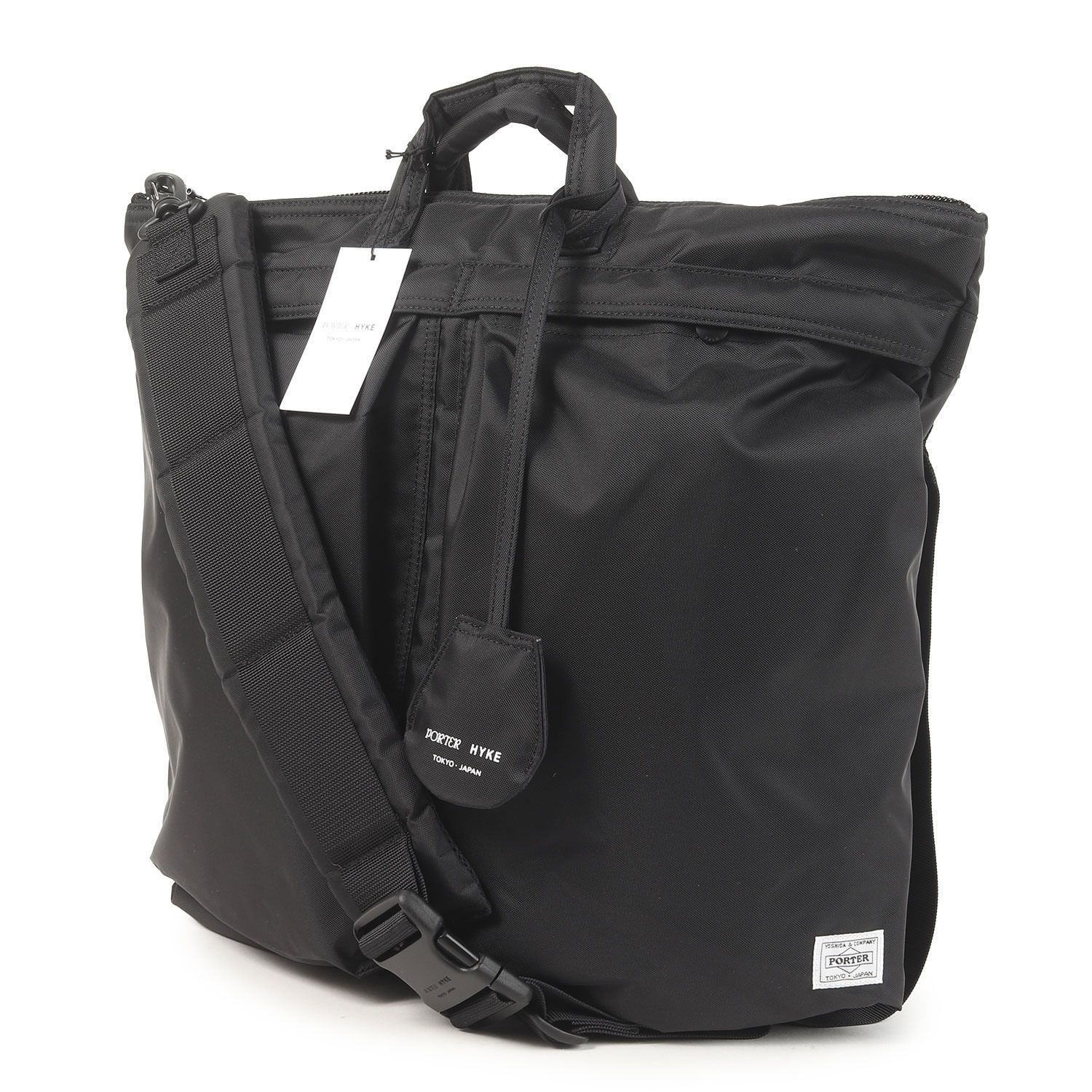 新品】HYKE ハイク バッグ ブラック 黒 | 25AW PORTER 2WAY HELMET BAG 