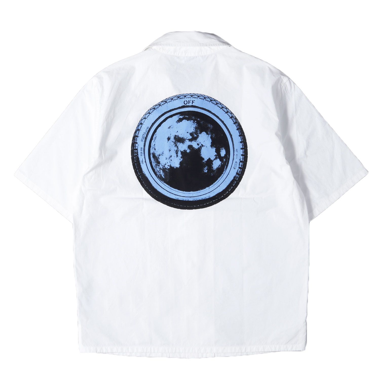 OFF-WHITE オフホワイト シャツ ホワイト 白 サイズ:XXL | 23AW グラフィックプリント オープンカラー 半袖シャツ | トップス カジュアルシャツ イタリア製【メンズ】【中古】