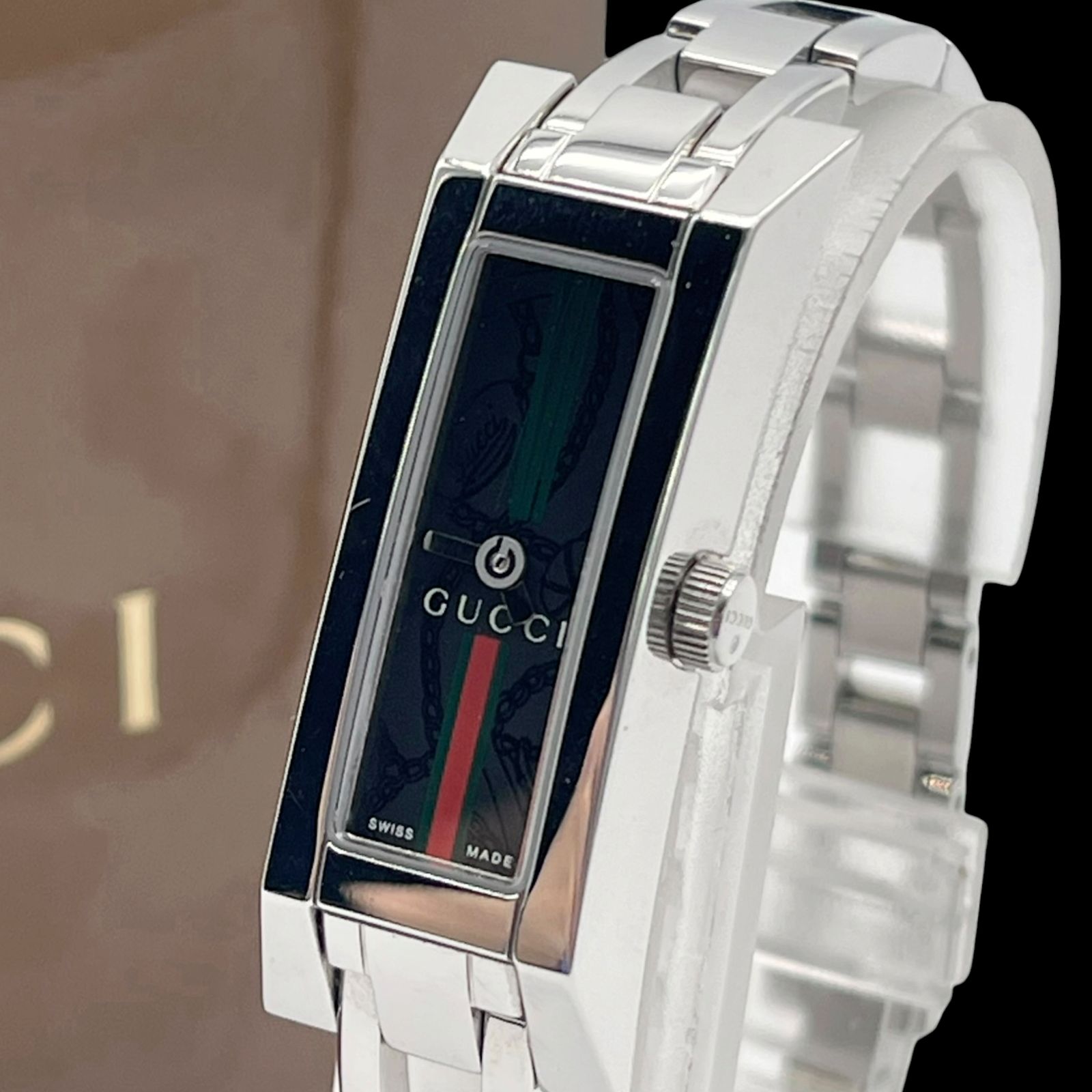 新品電池 稼働品 GUCCI グッチ レディース腕時計 YA110512 Gリンク
