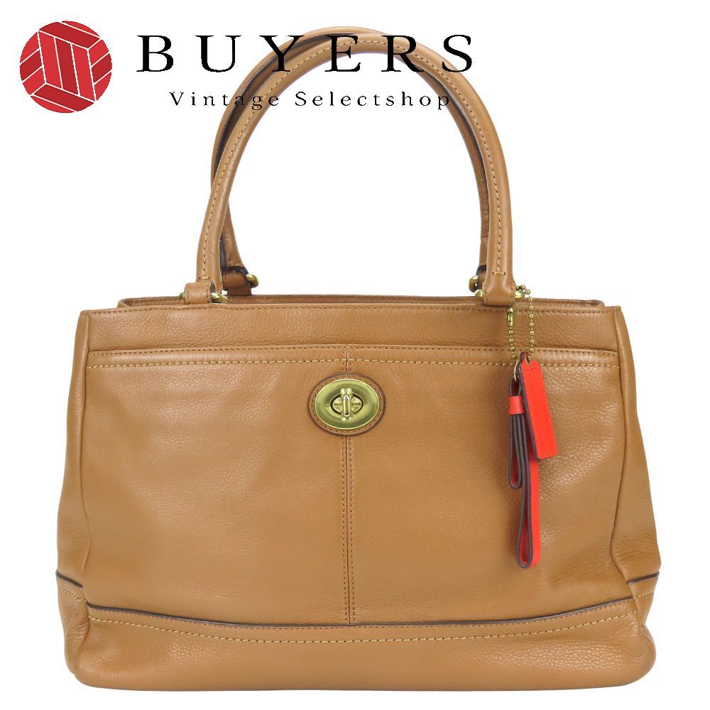 【中古】 コーチ トートバッグ F23280 レザー ブラウン ゴールド金具 普段使い シンプル レディース 女性 COACH