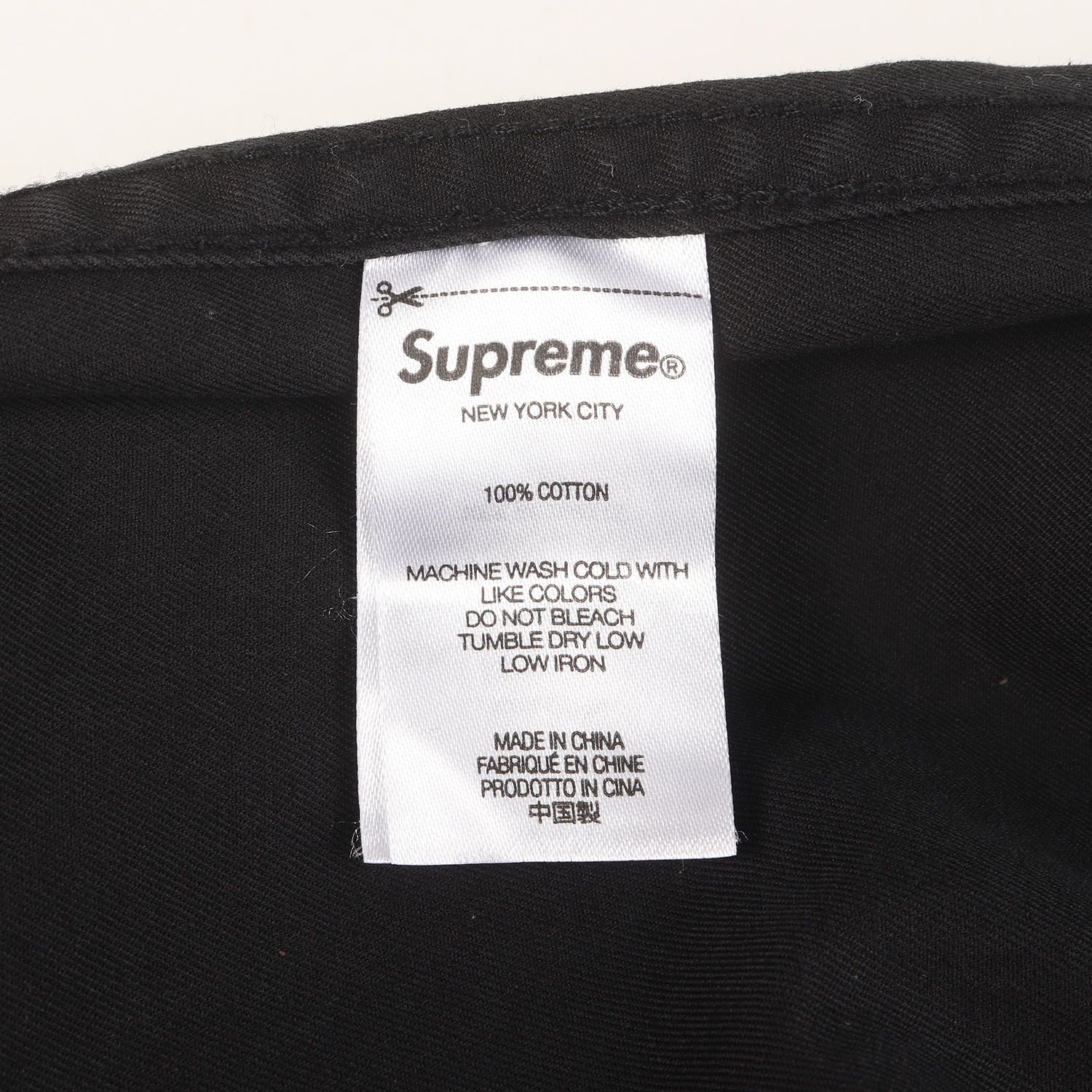 Supreme ブラック コットンシャツ L Supreme シュプリーム シャツ ブラック 黒 サイズ:L | スモールBOXロゴ