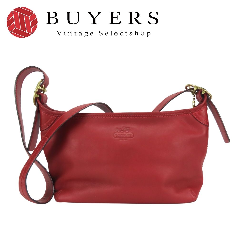 【中古】 コーチ ショルダーバッグ 12595 レザー レッド 斜め掛け レディース 女性 COACH