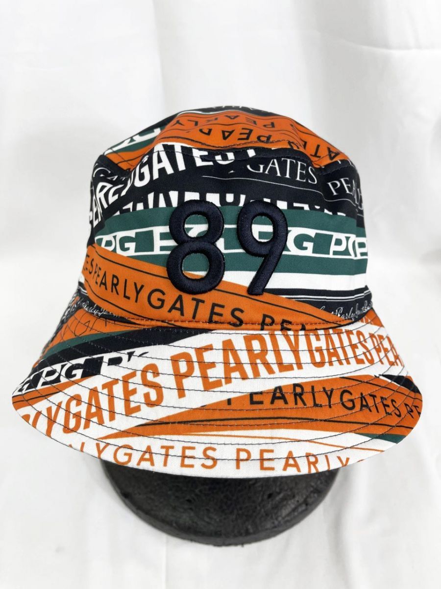 PEARLY GATES パーリーゲイツ ロゴ リボン柄 HAT バケット ハット