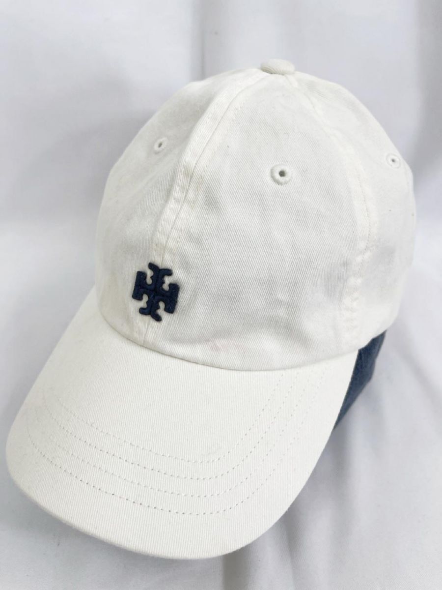 TORY BURCH トリーバーチ コットンキャンバス ロゴ刺繍 ベースボール