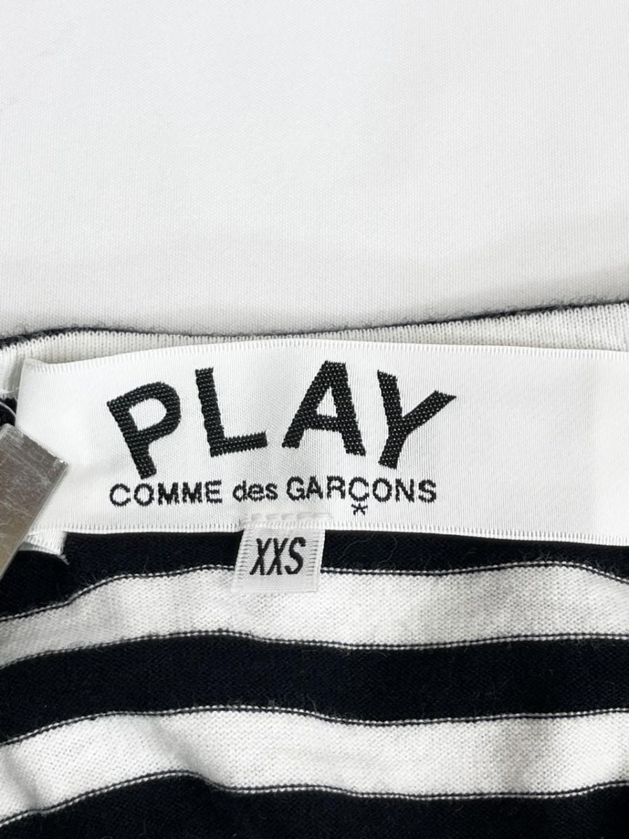 プレイコムデギャルソン 白黒ボーダー 長袖Tシャツ ロンT