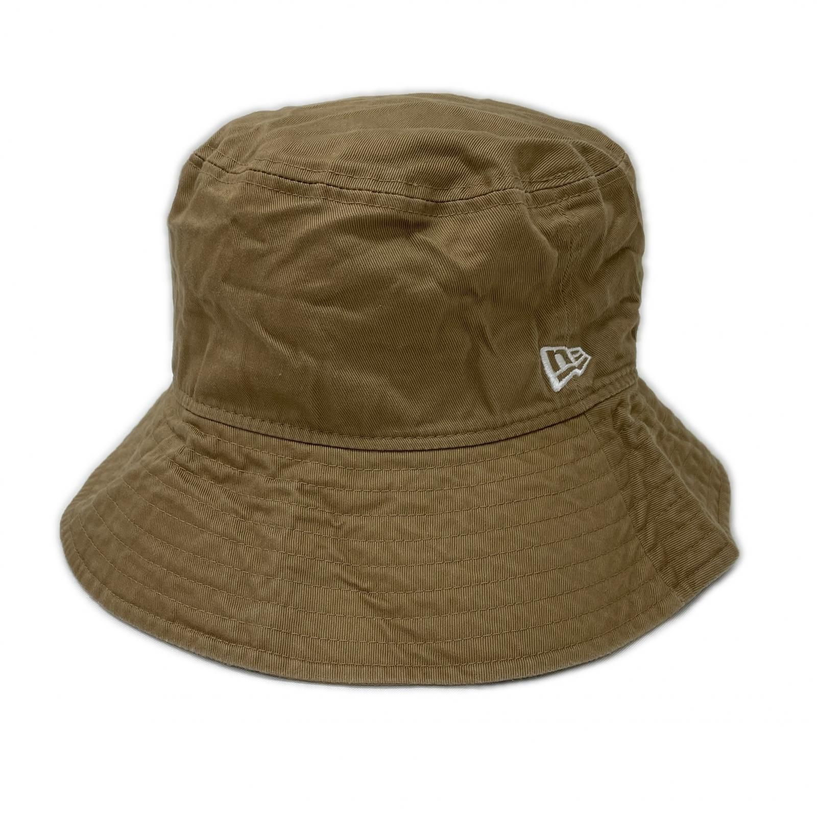 中古 ニューエラゴルフ NEW ERA GOLF バケットハット L/XL ブラウンベージュ 茶系 ワンポイント刺しゅう