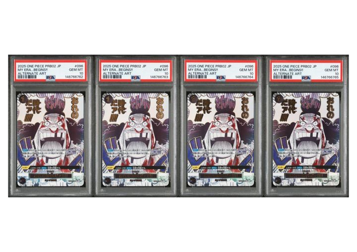 4連番セット】【PSA10】おれの時代だァ!!!!(R☆){黒}〈OP09-096