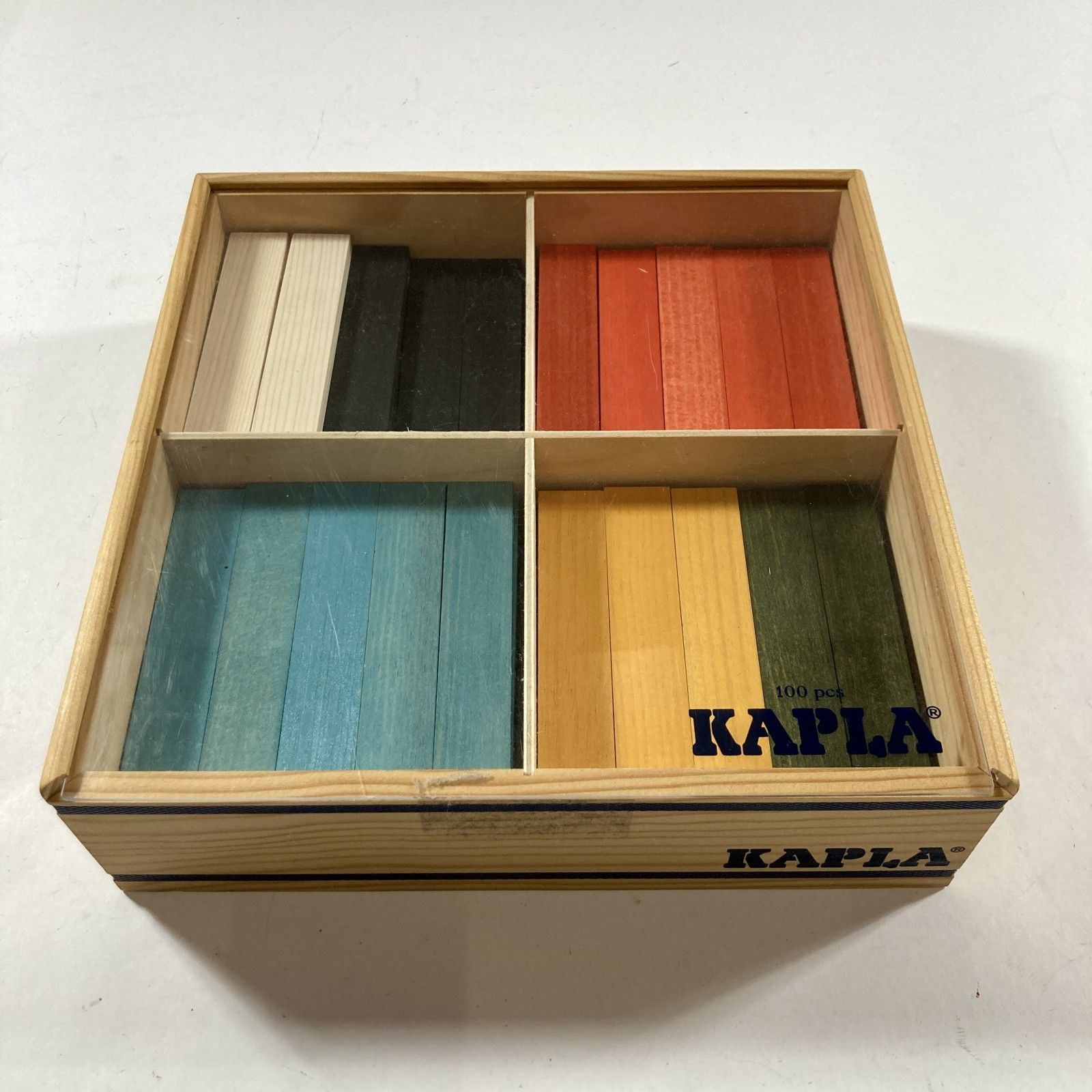 ☆ KAPLA カプラ カラーブロック 100ピースセット 8色 知育玩具 木製 