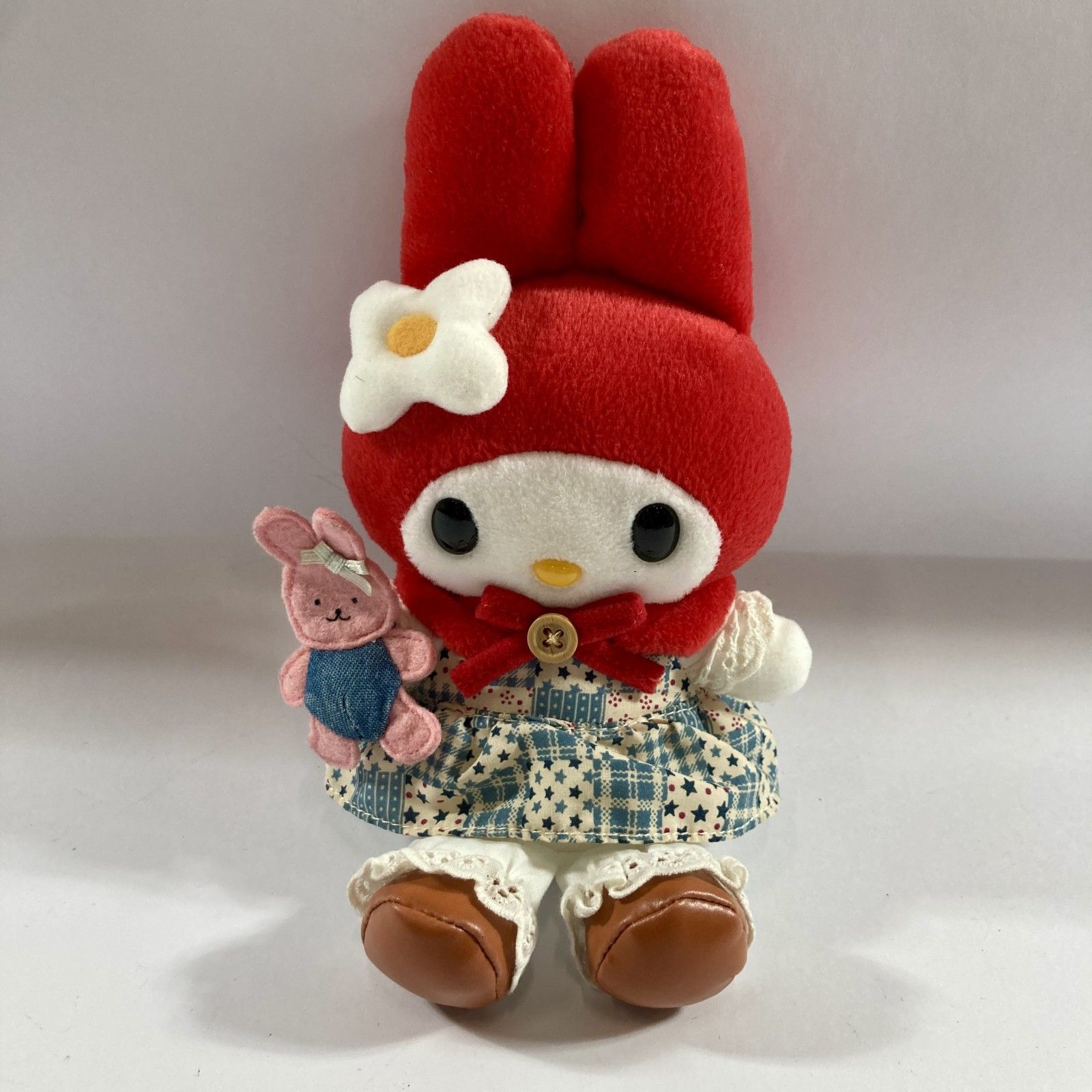 ★ 希少 マイメロディ ぬいぐるみ カントリー風 サンリオ EIKOH 激レア My Melody 約25cm 現状品
