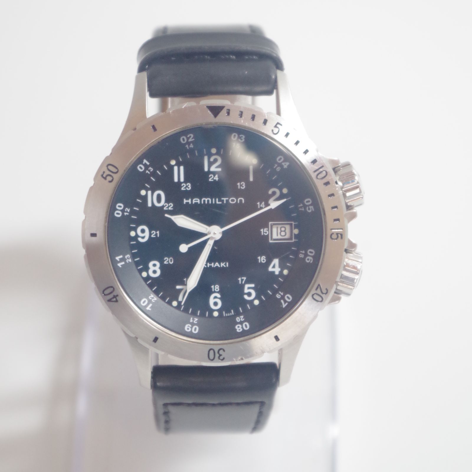 A6478 希少 HAMILTON KHaki クロノグラフ腕時計 日本未発売 動作確認済み