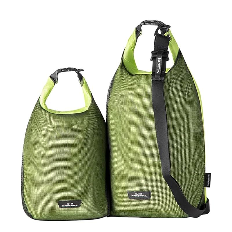 【新品】 Bee Nesting超軽量防水バッグ、乾湿分離ドライバッグ、完全防水、バッグ防水バッグ、大容量、アウトドア旅行、ボート、登山、ハイキング、サイクリング、ホリデーキャンプに最適、防水軽量収納、ウォータープルーフバッグセット (緑色, 4L 8L)