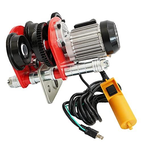 KIKAIYA 電動トロリー 1000kg ロングシャフト ビーム幅 68?200mm 幅広 電動ホイスト取付け可能 トローリー 100V チェーンブロック DTC-1000Lso
