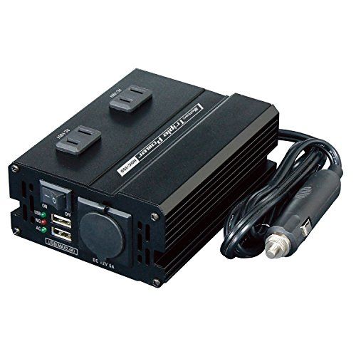 メルテック(meltec) 車載用 DCDCコンバーター デコデコ 静音タイプ 3way(USB&コンセント&アクセサリーソケット) DC24V コンセント2口150W USB2口4A DC12V1口60W Meltec HDC-150so