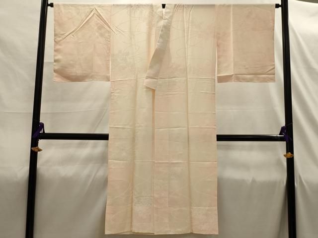 平和屋着物○男性 長襦袢 無双仕立て 友禅 刺繍 草花文 金糸 金彩 正絹