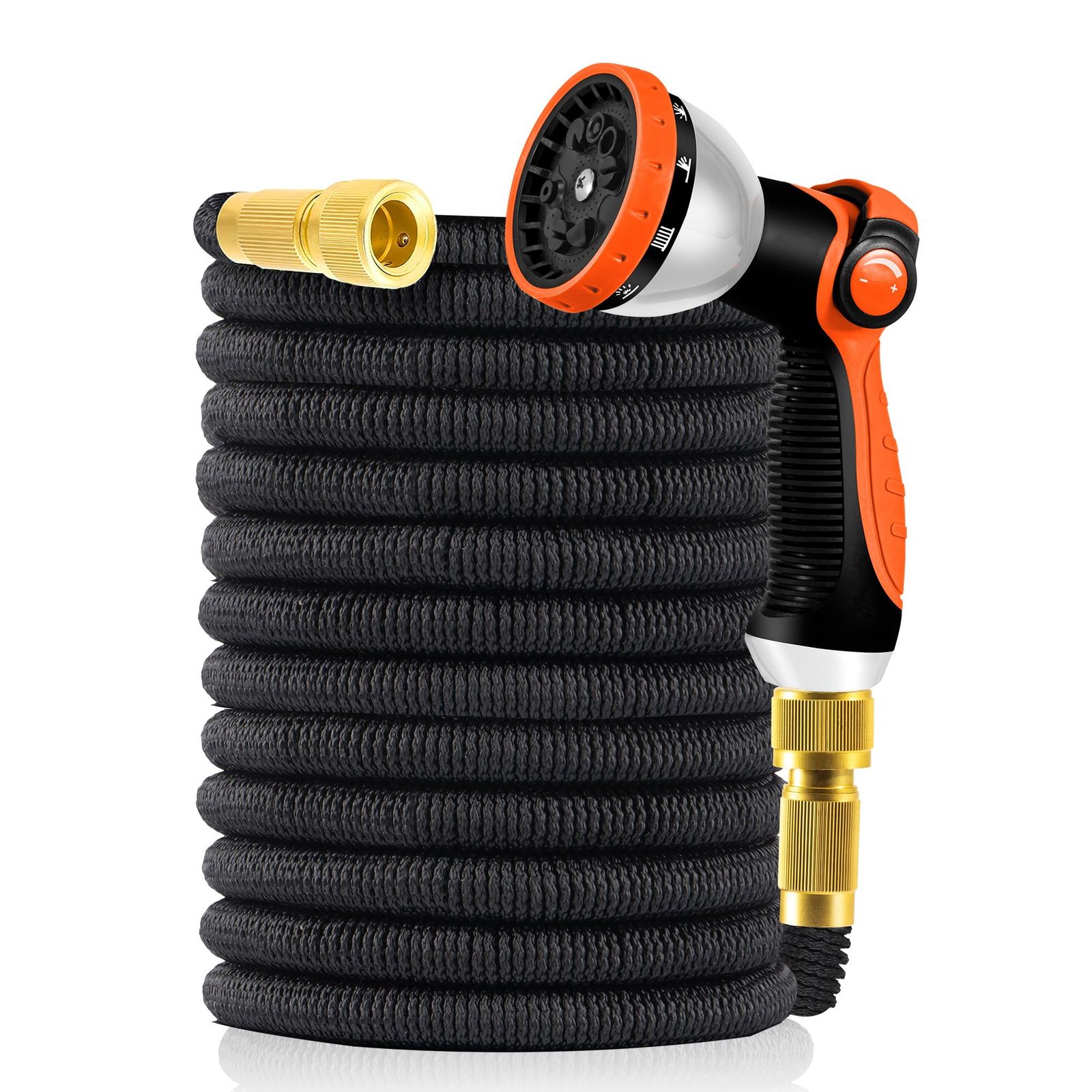 Yofidra ホース 散水ホース 伸縮ホース 3倍伸びる 超軽量0.9kg 10in1散水ノズル 2mmラテックス内層 超強度外層材料 超軽量 耐久 耐摩擦性 多くの蛇口対応可能 収納しやすい 絡まりにくい 伸びるホース 水やり 洗車 庭 ベランダ 掃除so