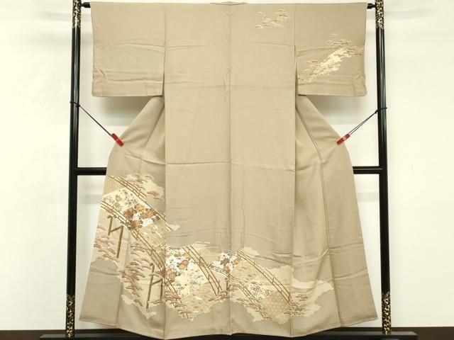 平和屋着物□訪問着 渡橋花文 金彩 正絹 逸品 DABF9838cd - メルカリ