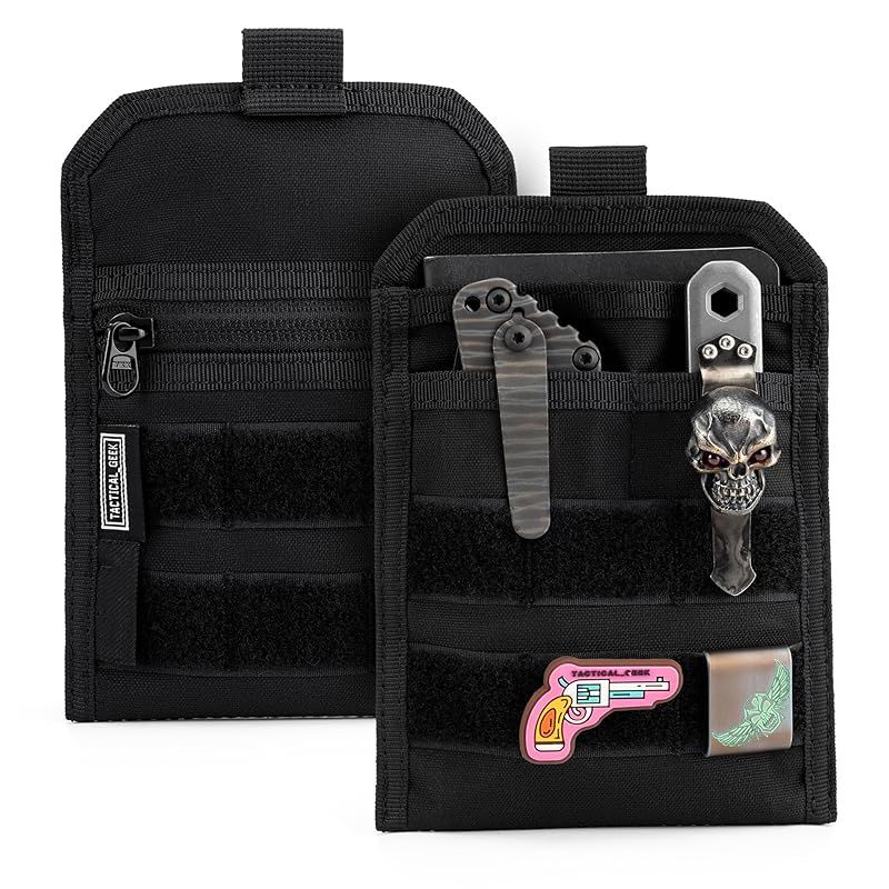 【新品】 TACTICAL GEEK EXT3ポケットオーガナイザー、軽量EDC Puchオーガナイザー、ナイロンデイリーユーティリティツールポケット、デイリーキャリー用の多目的小型ギア収納ポーチ 黒