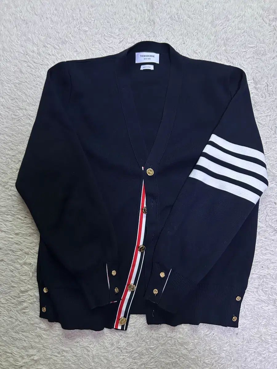 新品級 Thom Browne トム・ブラウン ミラノステッチ ゴールド カーディガン