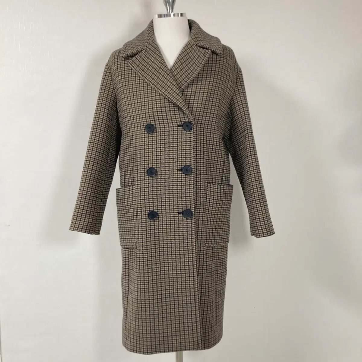 ビジット レディース CHECK ウールコート55号 店舗