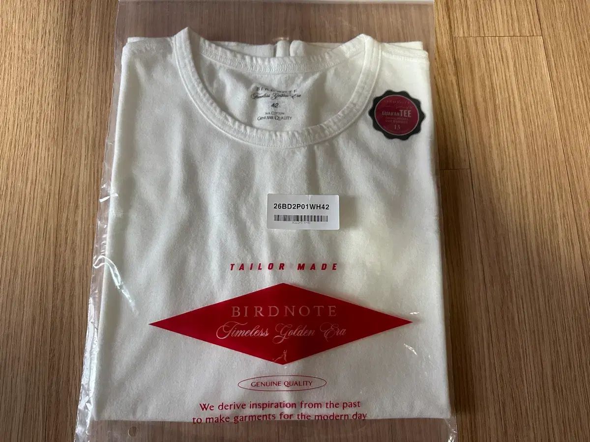 42 26SS BIRDノート 2pack Tシャツ 白