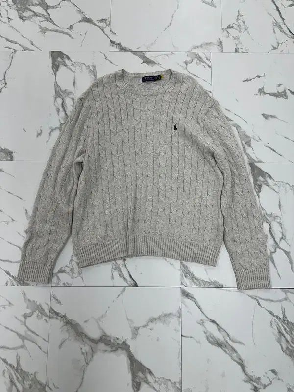 ポロラルフローレン グレー ケーブルニット 6,619円