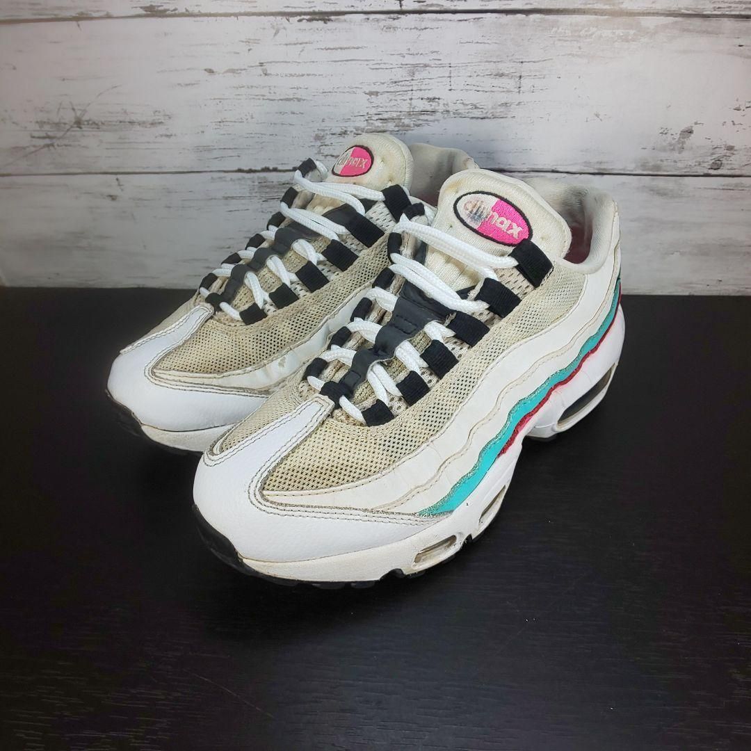 NIKE AIR MAX 95 SNEAKER ナイキ エアマックス 95 スニーカー 22.5cm グレー ホワイト 白 307960-117 L07649 4,864円
