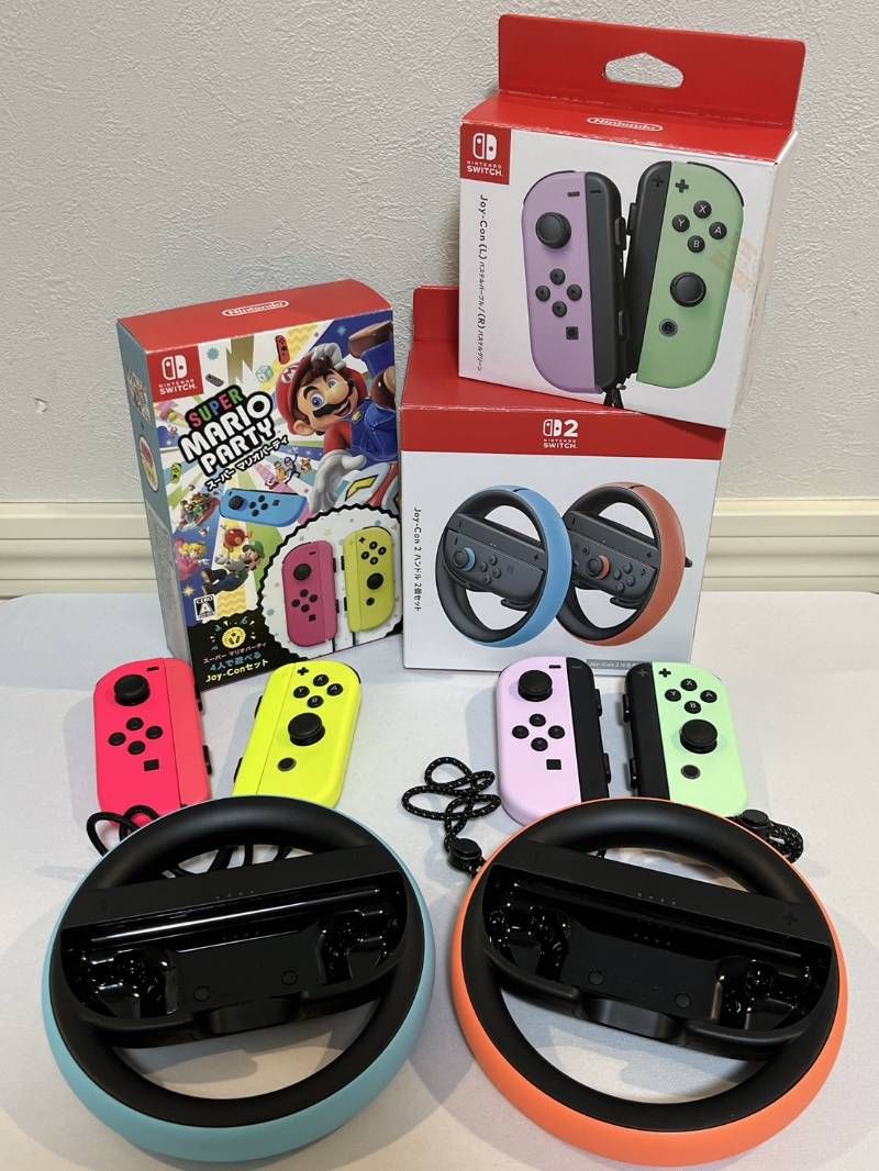 Nintendo switch Switch2 Joy-Con パステルパープル パステルグリーン ネオンピンク ネオンイエロー Joy-Con2 ハンドル まとめ