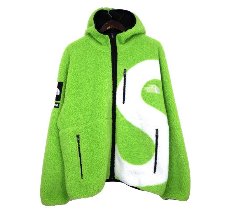 supreme フリース　グリーン　S Supreme - supreme ノースフェイス S logo fleece グリーン Lサイズの
