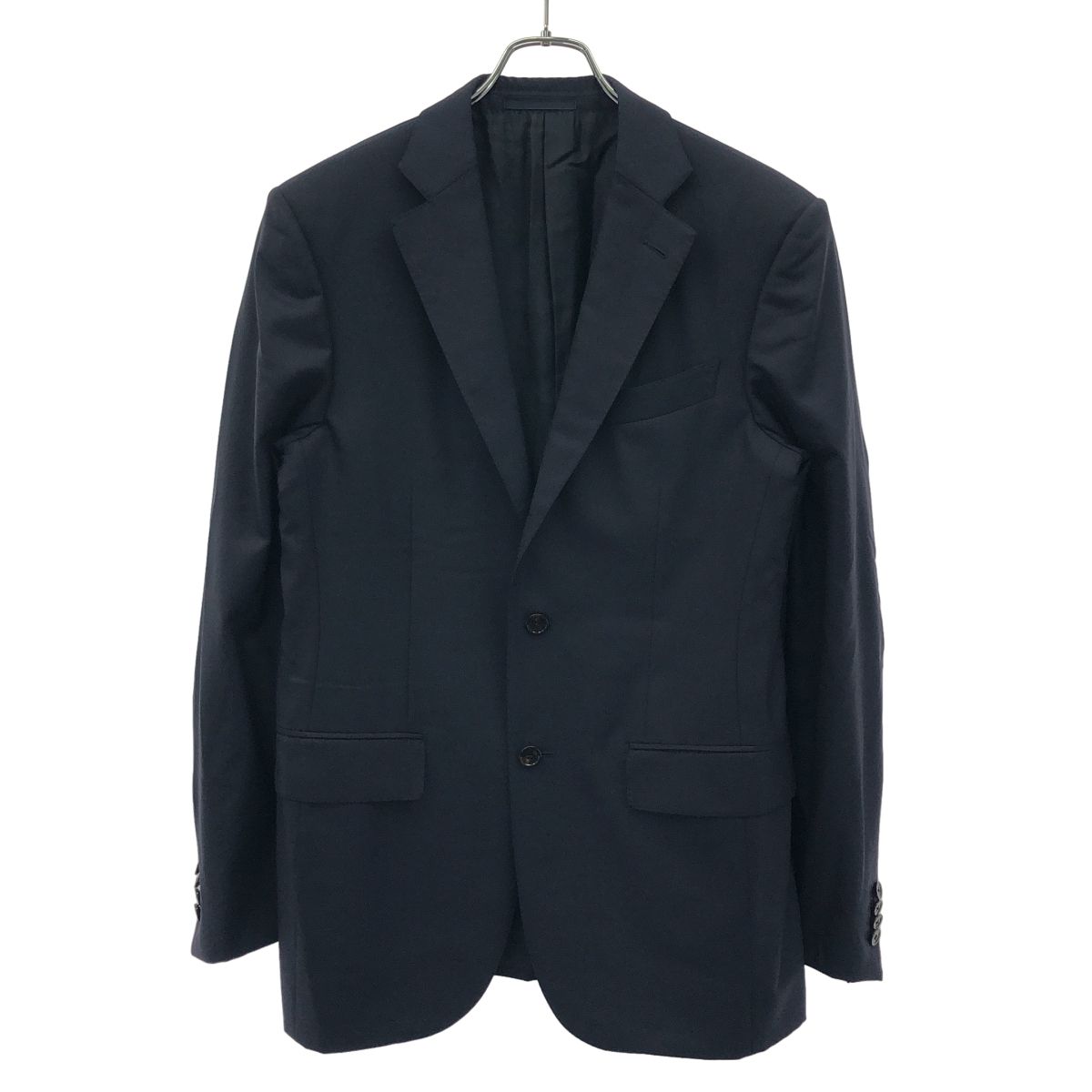Ermenegildo Zegna エルメネジルド ゼニア 15 milmil 15 ウール2Bジャケット&スラックスパンツ セットアップスーツ 0CS043 22122B ネイビー 48