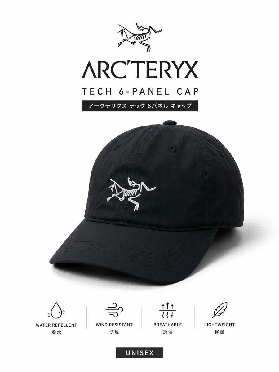 ARCTERYX Lightweight Black Cap